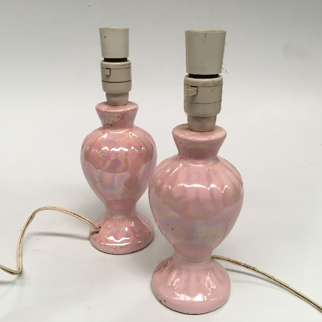 LAMP, Base (Table), Small Ceramic - Pink Lustreware